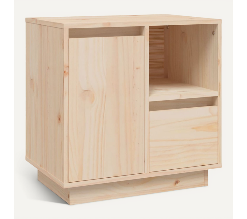 Table De Chevet 50x34x50 Cm Bois De Pin Massif