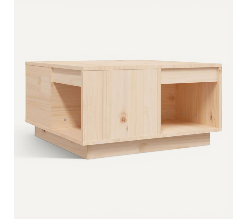 Table Basse 60x61x32,5 Cm Bois Massif De Pin