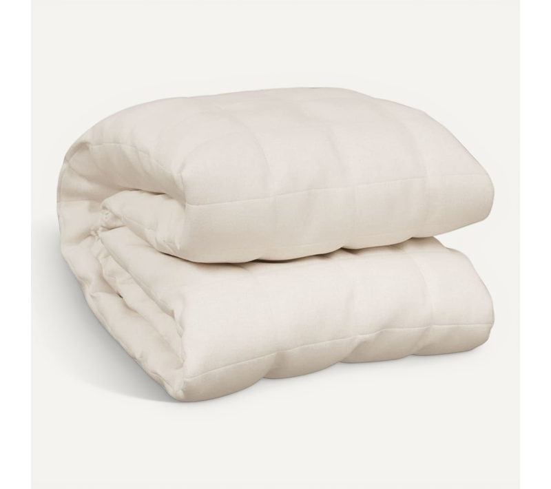 Couverture Lestée Crème Clair 120x180 Cm 5 Kg Tissu