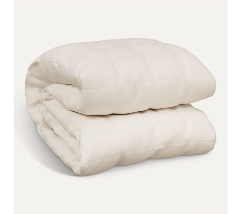Couverture Lestée Crème Clair 150x200 Cm 7 Kg Tissu