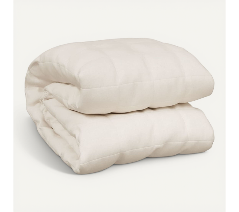 Couverture Lestée Crème Clair 200x225 Cm 13 Kg Tissu