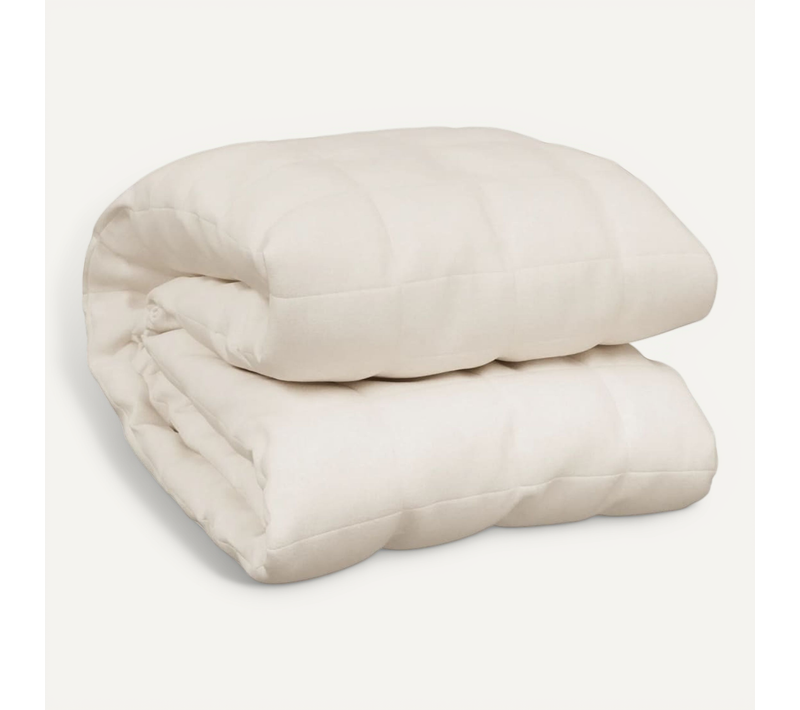 Couverture Lestée Crème Clair 235x290 Cm 15 Kg Tissu