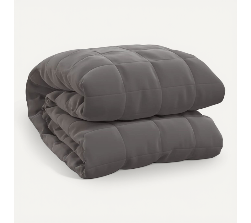 Couverture Lestée Gris 220x235 Cm 15 Kg Tissu