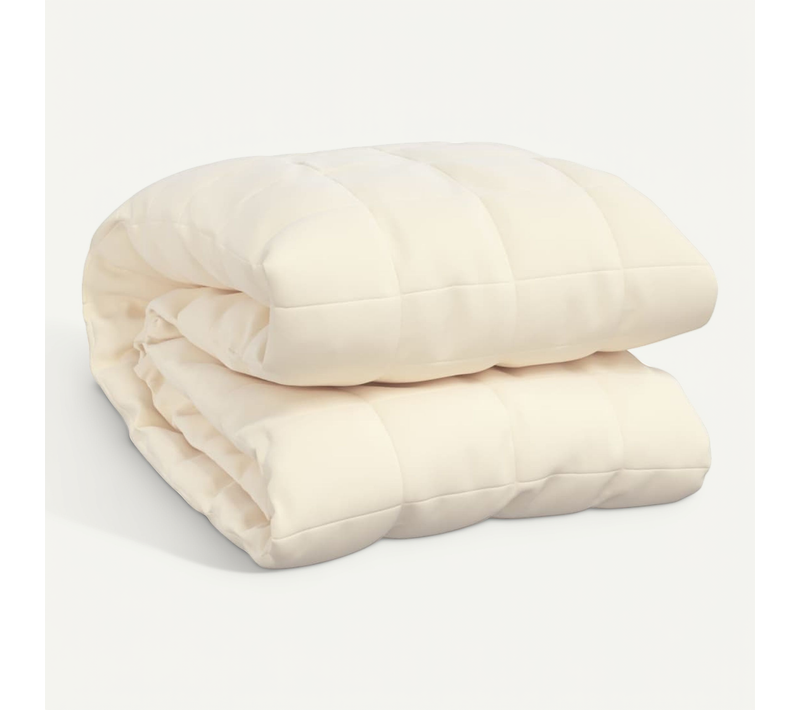 Couverture Lestée Crème Clair 120x180 Cm 9 Kg Tissu