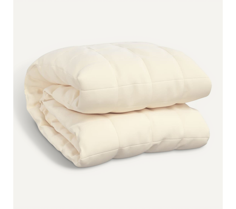 Couverture Lestée Crème Clair 150x200 Cm 7 Kg Tissu