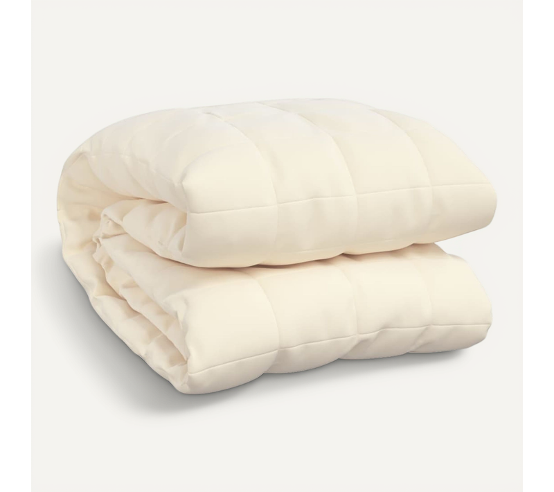 Couverture Lestée Crème Clair 220x260 Cm 11 Kg Tissu