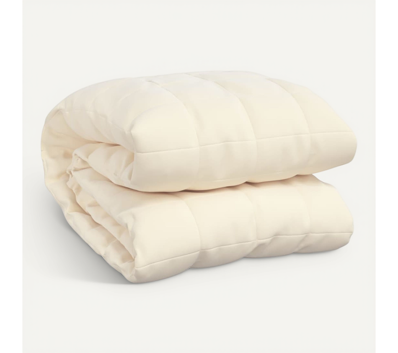 Couverture Lestée Crème Clair 220x260 Cm 15 Kg Tissu