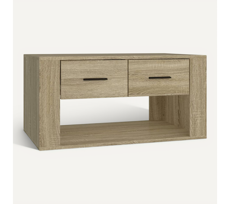 Table Basse Chêne Sonoma 80x50x40 Cm Bois Contreplaqué