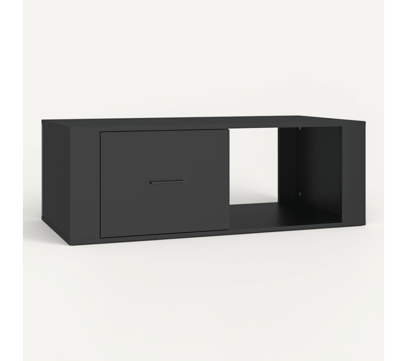 Table Basse Noir 100x50,5x35 Cm Bois Contreplaqué