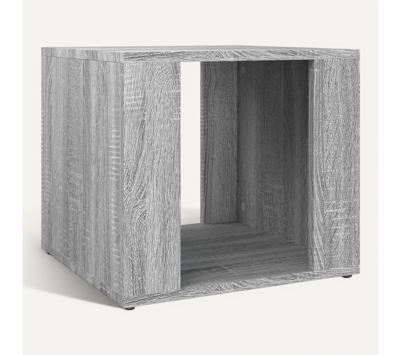 Table De Chevet Sonoma Gris 41x40x36 Cm Bois Contreplaqué