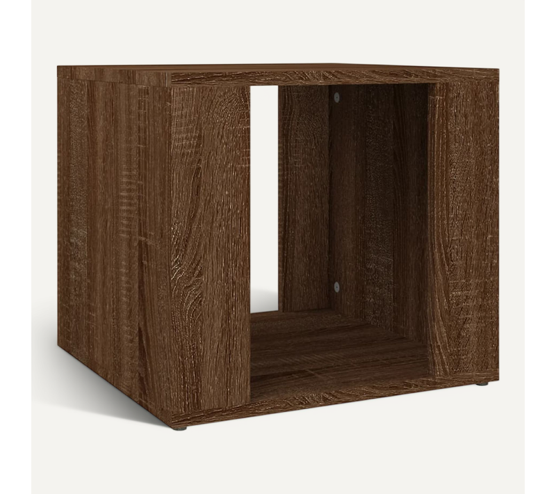 Table De Chevet Chêne Marron 41x40x36 Cm Bois Contreplaqué