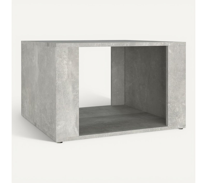 Table De Chevet Gris Béton 57x55x36 Cm Bois Contreplaqué