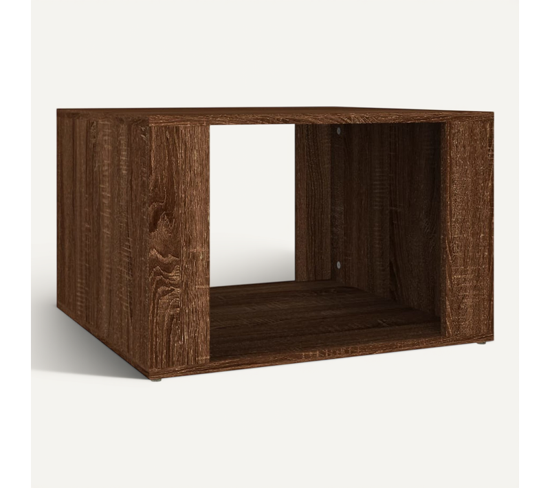 Table De Chevet Chêne Marron 57x55x36 Cm Bois Contreplaqué