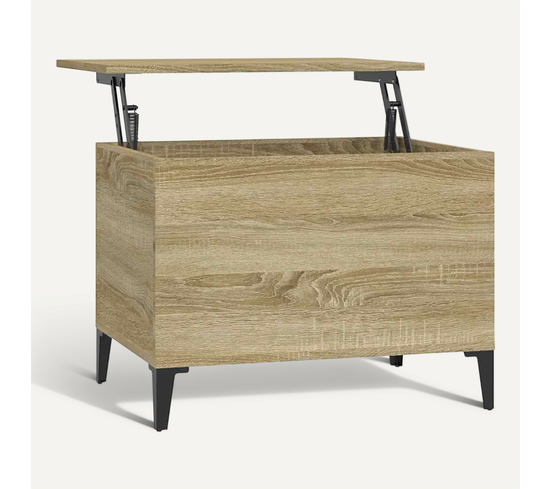 Table Basse Chêne Sonoma 60x44,5x45 Cm Bois Contreplaqué