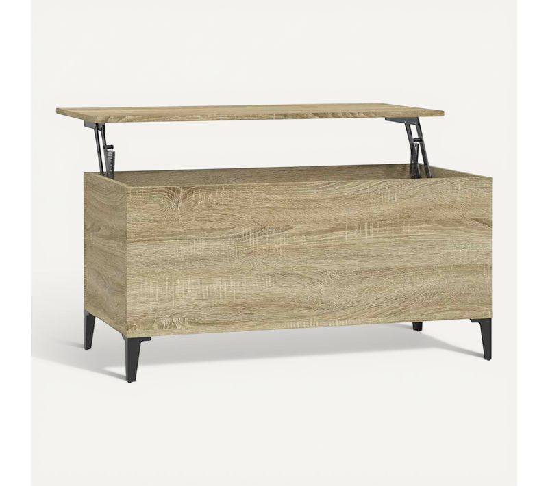 Table Basse Chêne Sonoma 90x44,5x45 Cm Bois Contreplaqué