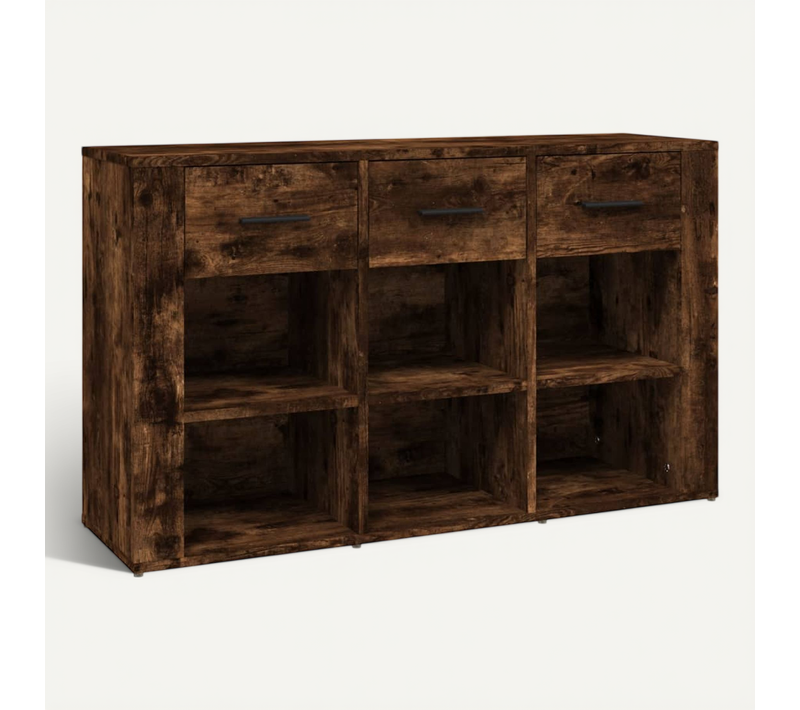 Buffet Chêne Fumé 100x30x59,5 Cm Bois Contreplaqué
