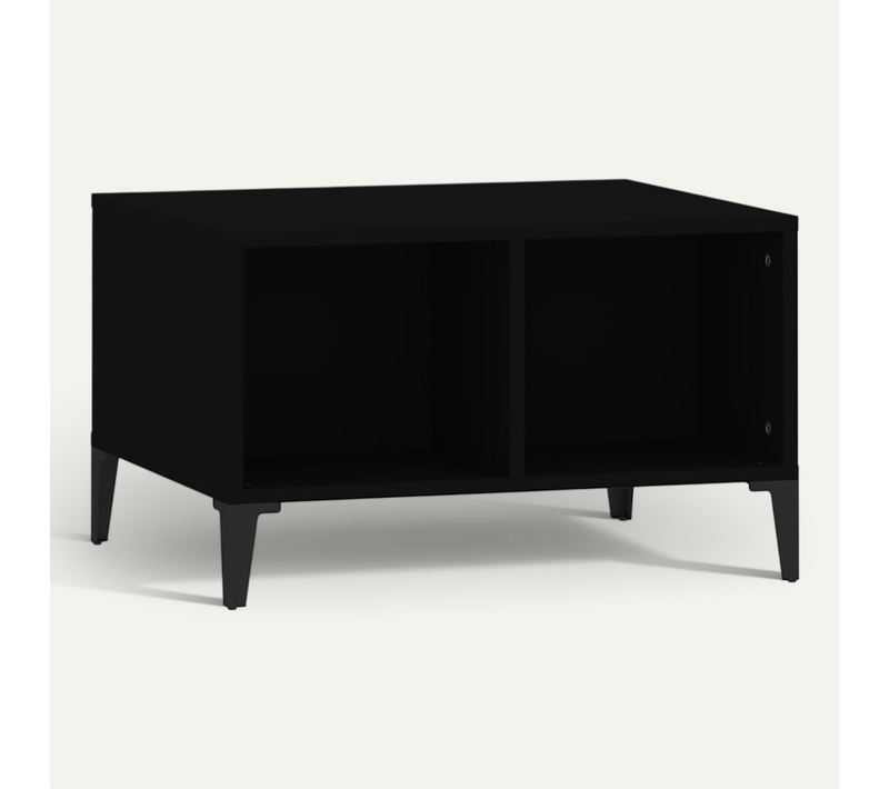 Table Basse Noir 60x50x36,5 Cm Bois Contreplaqué