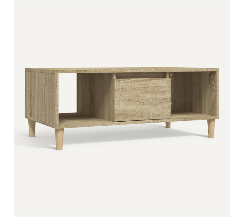 Table Basse Chêne Sonoma 90x50x36,5 Cm Bois Contreplaqué