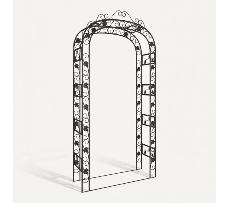 Arche De Jardin Avec Revêtement Anti-rouille Et Système Décor Modulaire 116x45x240 Cm Acier