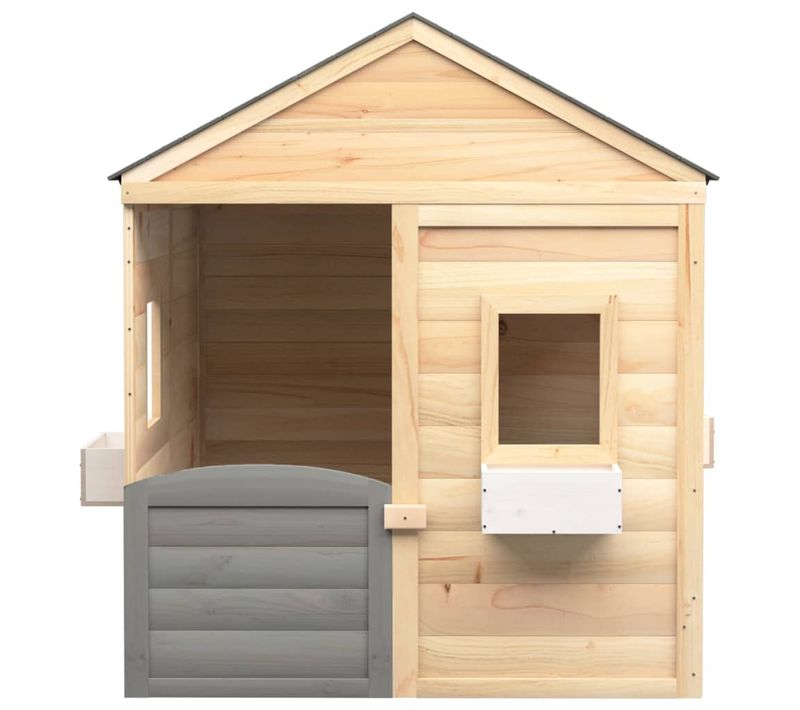 Maison De Jeux Et Porte Verrouillable/fleurs Bois Massif Sapin