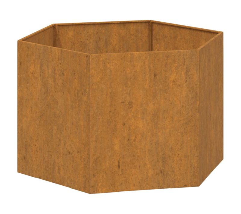 Jardinière Rouillé 60x60x45 Cm Acier Corten