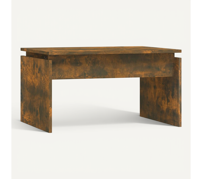 Table Basse Chêne Fumé 68x50x38 Cm Bois Contreplaqué