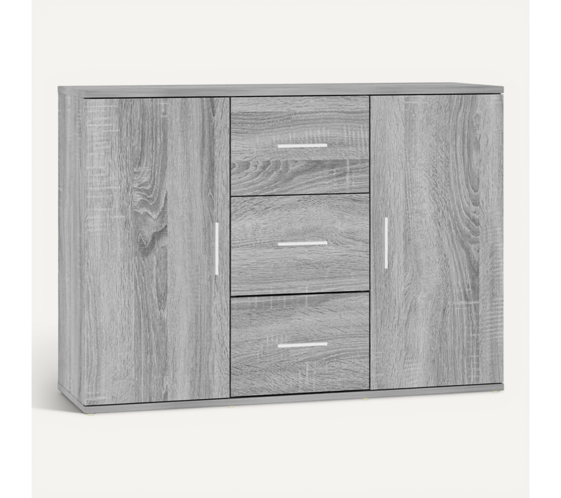 Buffet Sonoma Gris 91x29,5x65 Cm Bois Contreplaqué