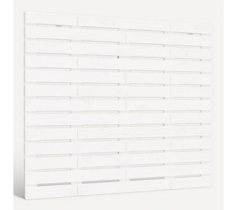 Tête De Lit Murale Blanc 106x3x91,5 Cm Bois Massif De Pin