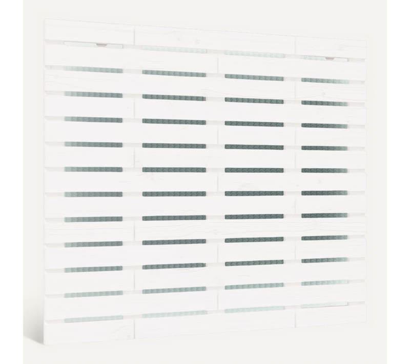 Tête De Lit Murale Blanc 96x3x91,5 Cm Bois Massif De Pin