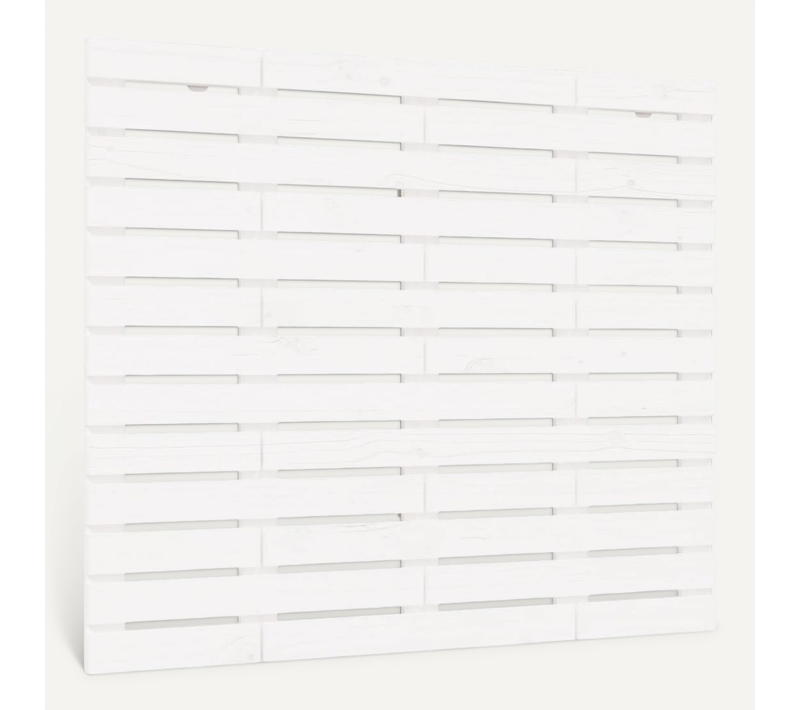 Tête De Lit Murale Blanc 126x3x91,5 Cm Bois Massif De Pin