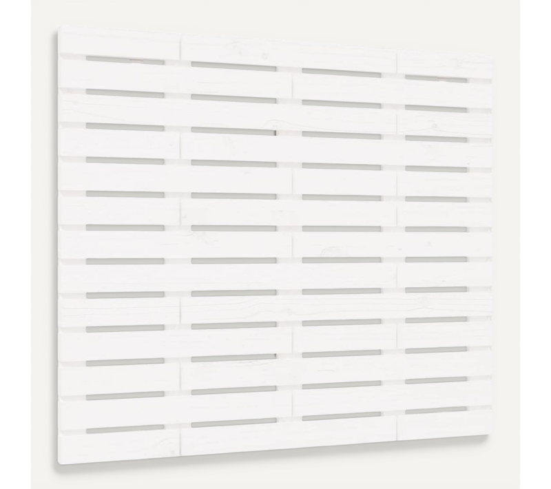 Tête De Lit Murale Blanc 146x3x91,5 Cm Bois Massif De Pin