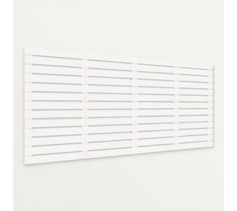 Tête De Lit Murale Blanc 166x3x91,5 Cm Bois Massif De Pin