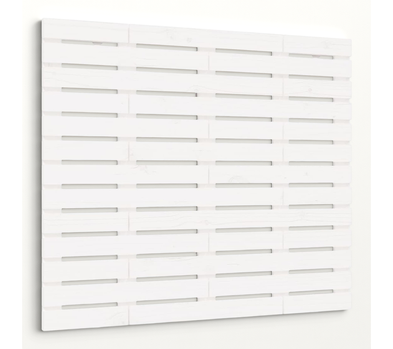 Tête De Lit Murale Blanc 141x3x91,5 Cm Bois Massif De Pin