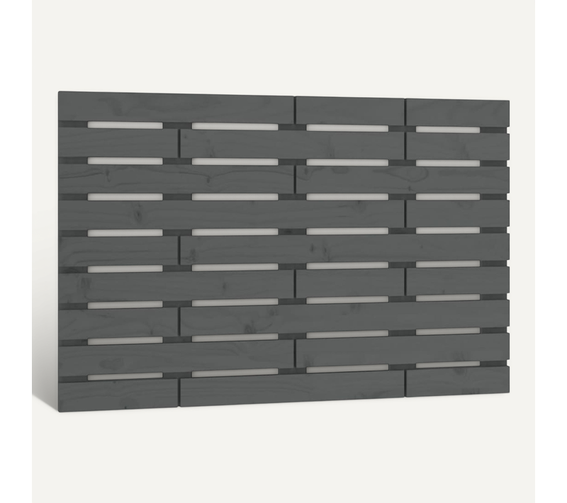 Tête De Lit Murale Gris 96x3x63 Cm Bois Massif De Pin