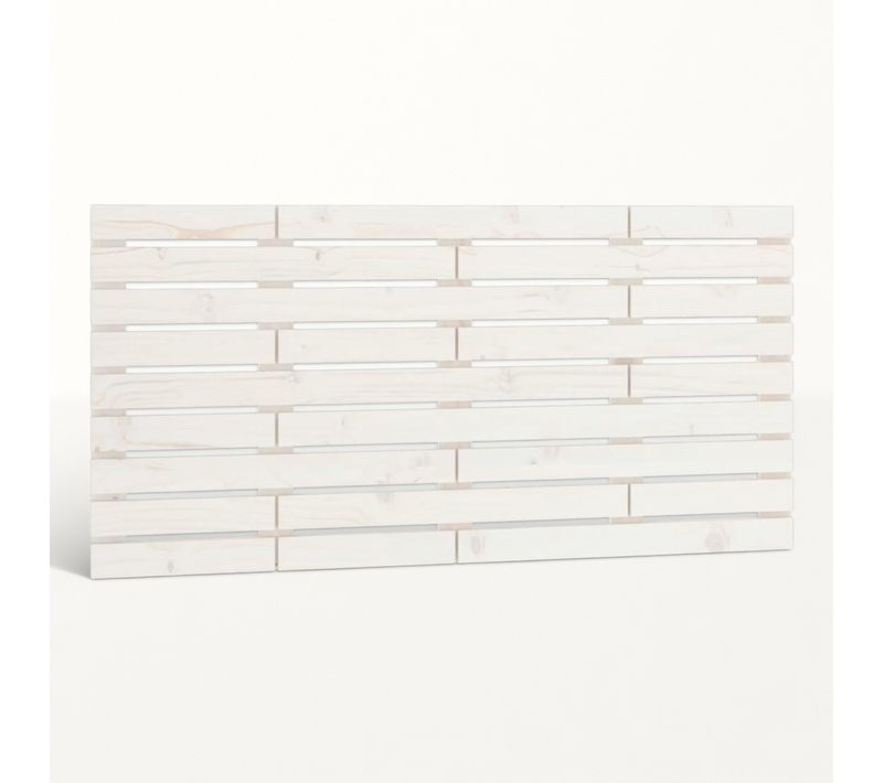 Tête De Lit Murale Blanc 126x3x63 Cm Bois Massif De Pin