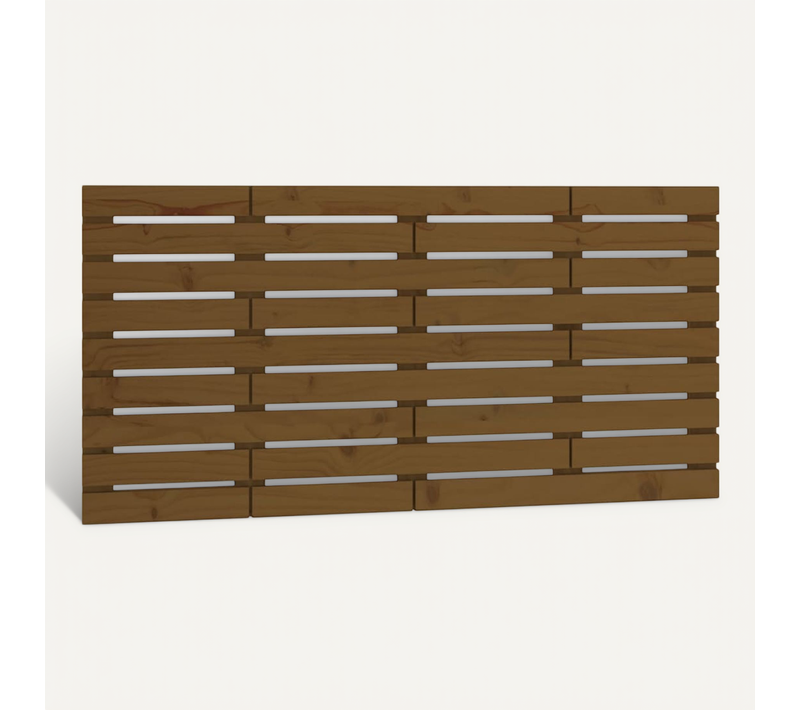 Tête De Lit Murale Marron Miel 126x3x63 Cm Bois Massif De Pin