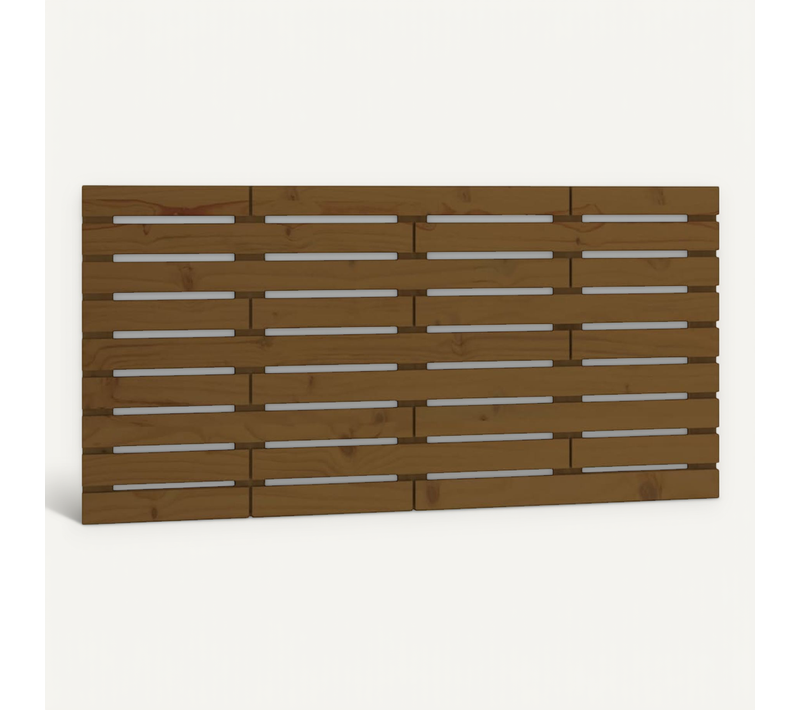Tête De Lit Murale Marron Miel 146x3x63 Cm Bois Massif De Pin