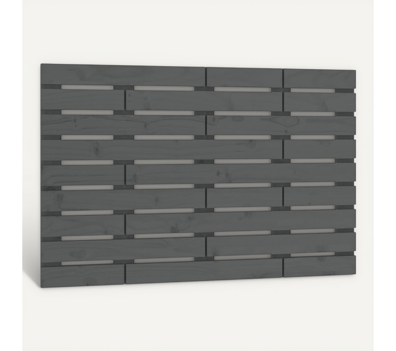 Tête De Lit Murale Gris 81x3x63 Cm Bois Massif De Pin