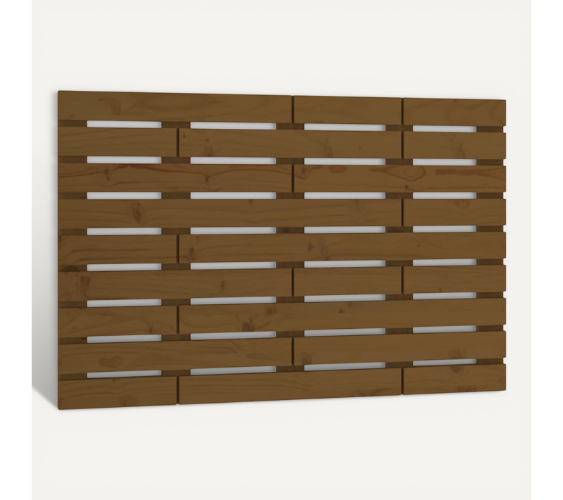 Tête De Lit Murale Marron Miel 81x3x63 Cm Bois Massif De Pin