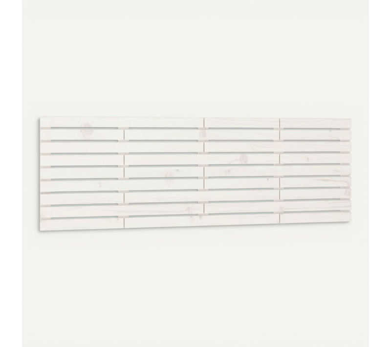 Tête De Lit Murale Blanc 166x3x63 Cm Bois Massif De Pin