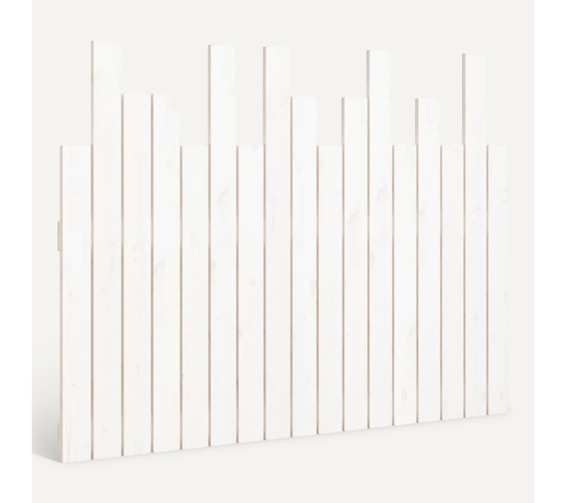 Tête De Lit Murale Blanc 108x3x80 Cm Bois Massif De Pin