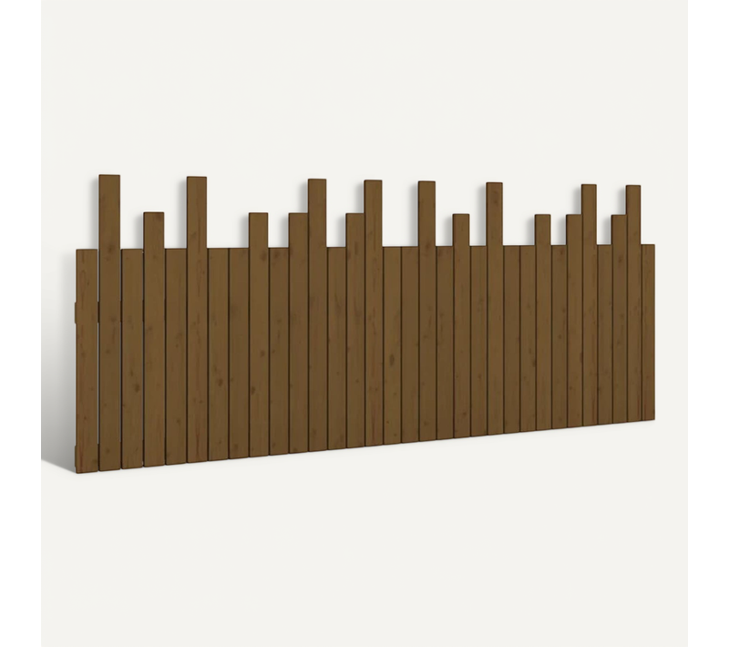 Tête De Lit Murale Marron Miel 204x3x80 Cm Bois Massif De Pin