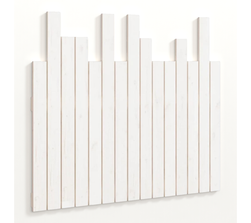 Tête De Lit Murale Blanc 95,5x3x80 Cm Bois Massif De Pin