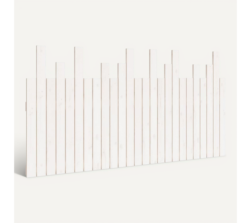 Tête De Lit Murale Blanc 159,5x3x80 Cm Bois Massif De Pin