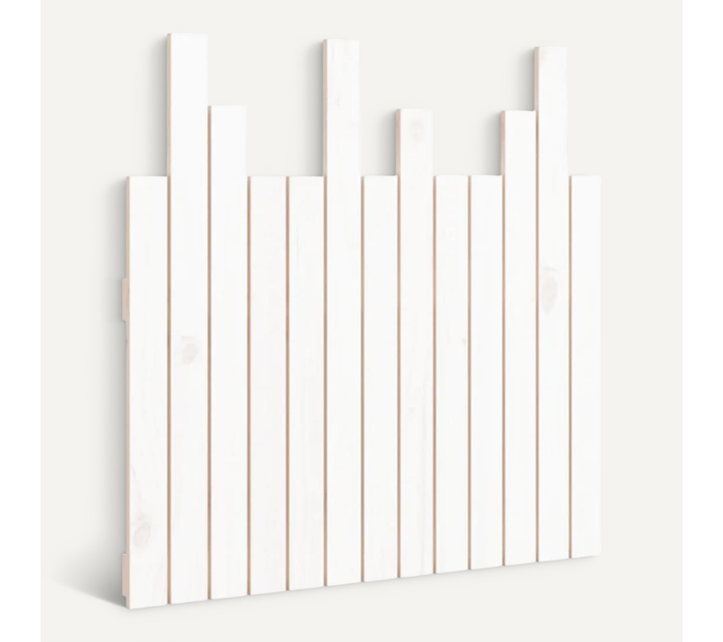 Tête De Lit Murale Blanc 82,5x3x80 Cm Bois Massif De Pin
