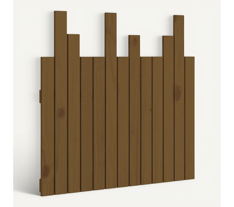 Tête De Lit Murale Marron Miel 82,5x3x80 Cm Bois Massif De Pin