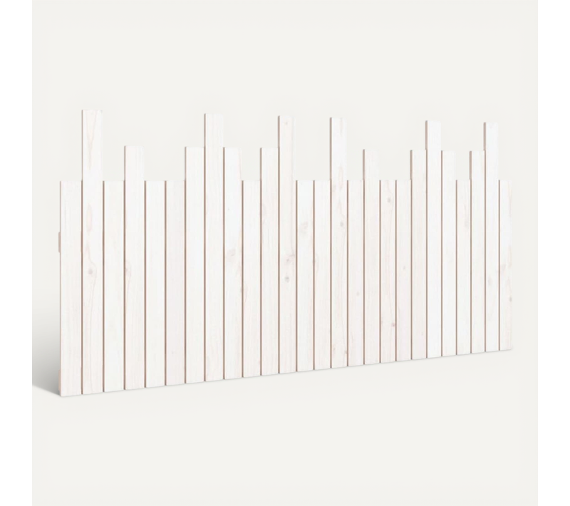 Tête De Lit Murale Blanc 166x3x80 Cm Bois Massif De Pin