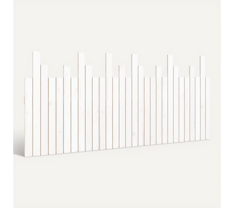 Tête De Lit Murale Blanc 185x3x80 Cm Bois Massif De Pin