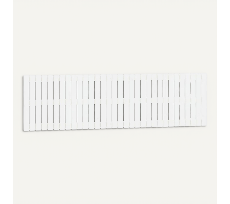 Tête De Lit Murale Blanc 204x3x60 Cm Bois Massif De Pin