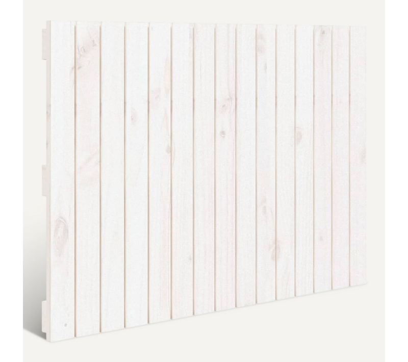 Tête De Lit Murale Blanc 95,5x3x60 Cm Bois Massif De Pin
